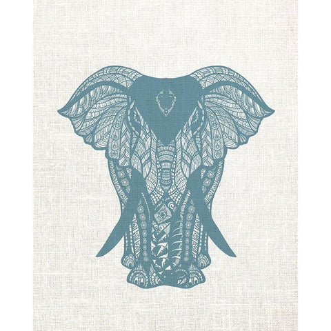 Elephant Mandala White Modern Wood Framed Art Print by Allen, Kimberly