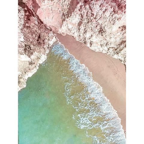 Beach Cliffs Black Modern Wood Framed Art Print by Allen, Kimberly