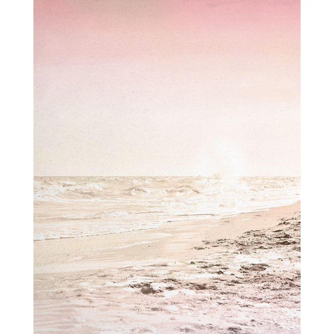 Beach Pink 2 White Modern Wood Framed Art Print by Allen, Kimberly