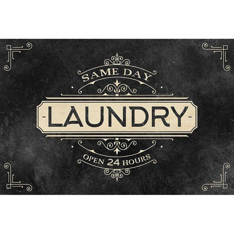 Laundry Open 24 White Modern Wood Framed Art Print by Allen, Kimberly