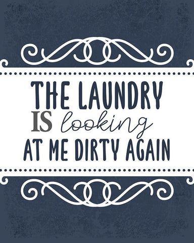 Laundry Today 3 White Modern Wood Framed Art Print with Double Matting by Allen, Kimberly