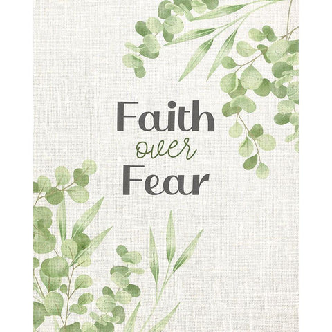 Faith over Fear Black Modern Wood Framed Art Print with Double Matting by Allen, Kimberly