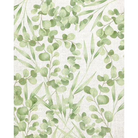 Green Leaves White Modern Wood Framed Art Print by Allen, Kimberly