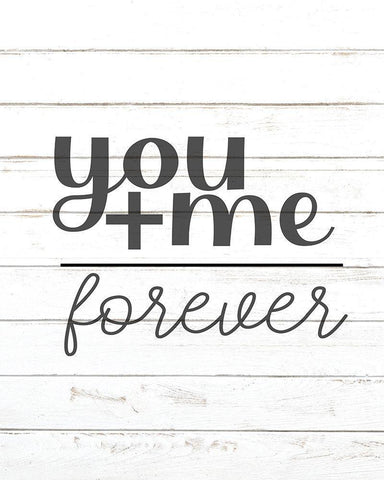 You Me Forever Black Ornate Wood Framed Art Print with Double Matting by Allen, Kimberly