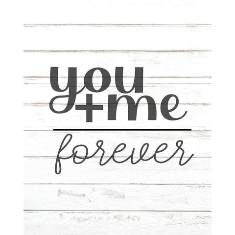You Me Forever Black Modern Wood Framed Art Print with Double Matting by Allen, Kimberly