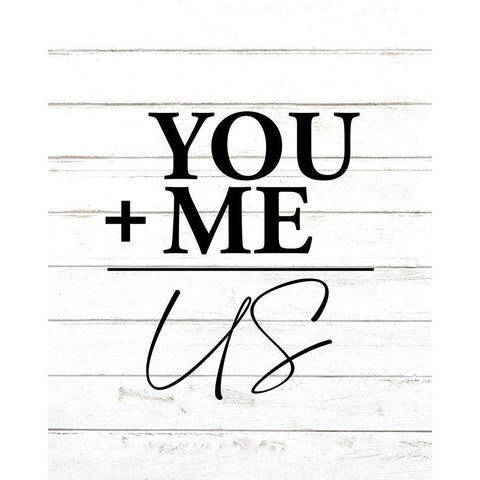 You Plus Me Black Modern Wood Framed Art Print with Double Matting by Allen, Kimberly