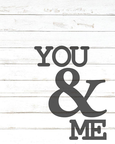 You Plus Me 2 White Modern Wood Framed Art Print with Double Matting by Allen, Kimberly