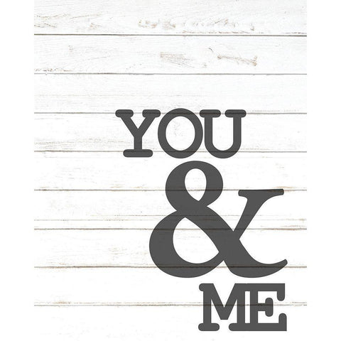 You Plus Me 2 Black Modern Wood Framed Art Print with Double Matting by Allen, Kimberly
