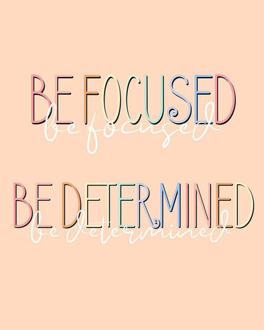 Be Focused White Modern Wood Framed Art Print with Double Matting by Allen, Kimberly