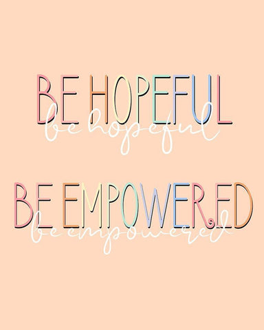 Be Hopeful White Modern Wood Framed Art Print with Double Matting by Allen, Kimberly