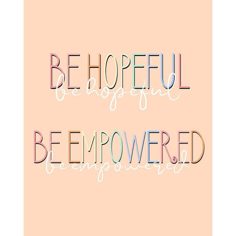 Be Hopeful Black Modern Wood Framed Art Print by Allen, Kimberly