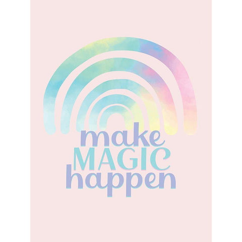 Make Magic White Modern Wood Framed Art Print by Allen, Kimberly