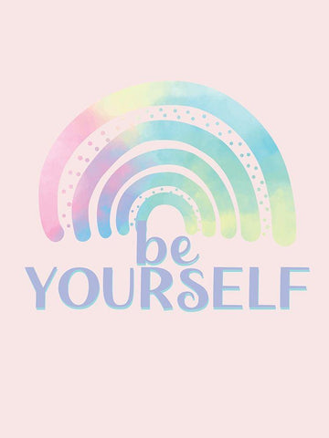Be Yourself Black Ornate Wood Framed Art Print with Double Matting by Allen, Kimberly