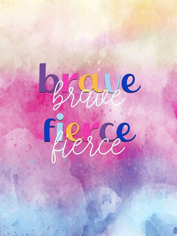 Brave Fierce Black Ornate Wood Framed Art Print with Double Matting by Allen, Kimberly