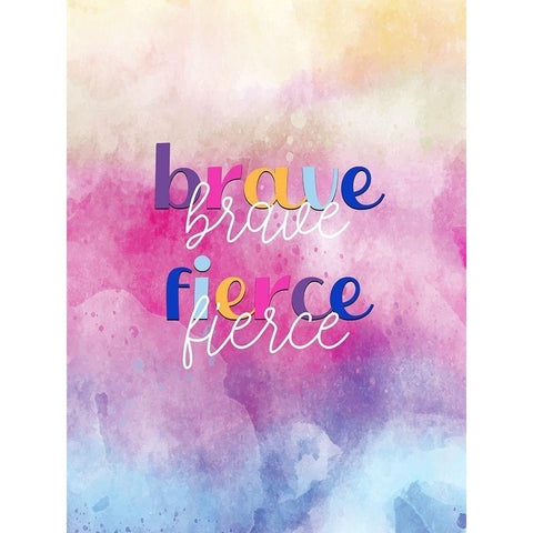 Brave Fierce Black Modern Wood Framed Art Print by Allen, Kimberly