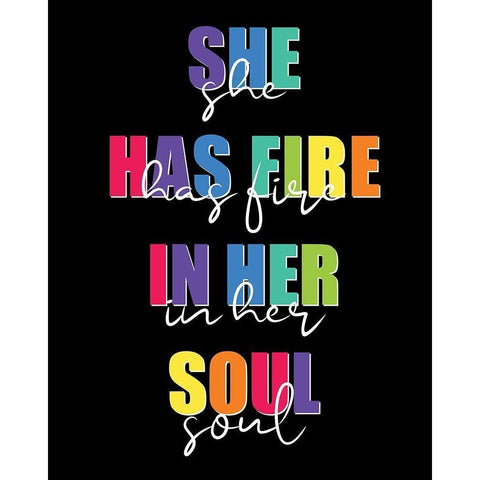 She Has Black Modern Wood Framed Art Print with Double Matting by Allen, Kimberly