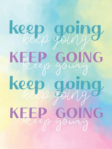 Keep Going White Modern Wood Framed Art Print with Double Matting by Allen, Kimberly