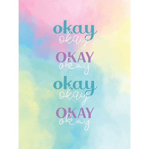 Okay White Modern Wood Framed Art Print by Allen, Kimberly