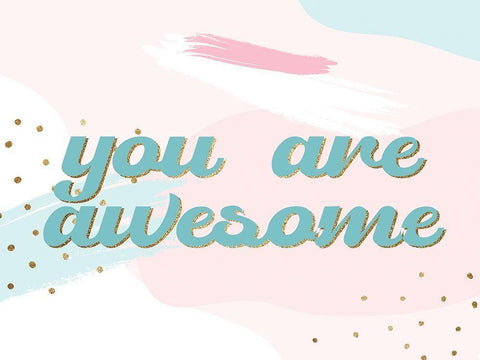 You are Awesome Black Ornate Wood Framed Art Print with Double Matting by Allen, Kimberly
