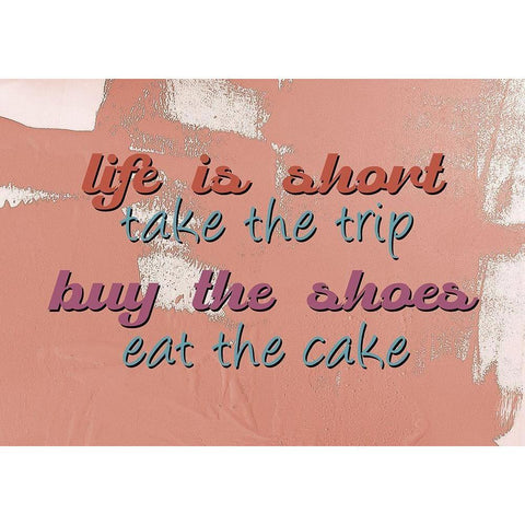 Life is Short Gold Ornate Wood Framed Art Print with Double Matting by Allen, Kimberly