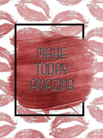 Make Today Black Ornate Wood Framed Art Print with Double Matting by Allen, Kimberly
