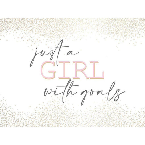 Just a Girl Black Modern Wood Framed Art Print with Double Matting by Allen, Kimberly