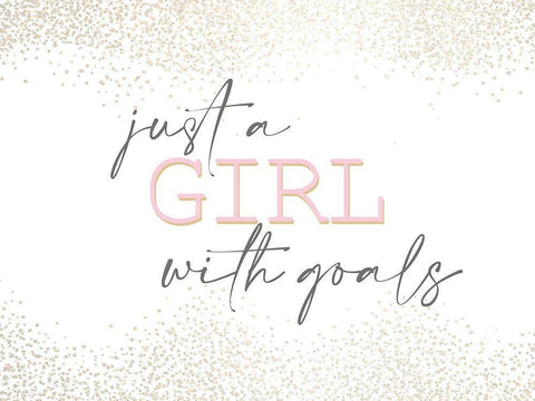 Just a Girl White Modern Wood Framed Art Print with Double Matting by Allen, Kimberly