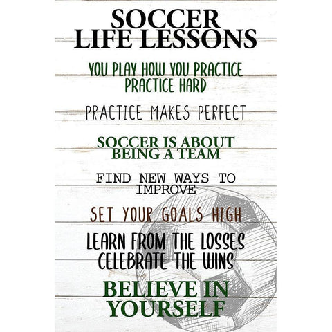 Soccer Life Gold Ornate Wood Framed Art Print with Double Matting by Allen, Kimberly