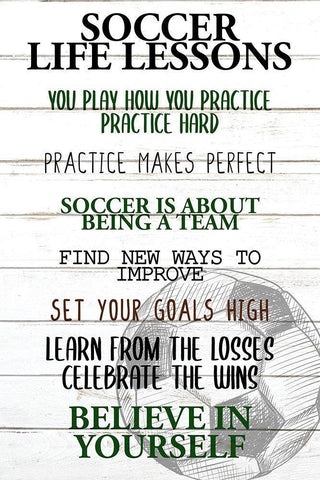 Soccer Life Black Ornate Wood Framed Art Print with Double Matting by Allen, Kimberly