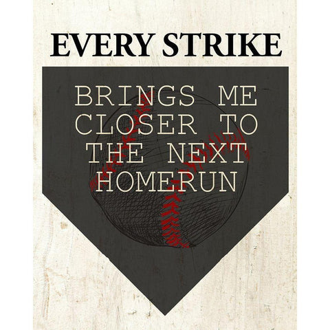 Every Strike White Modern Wood Framed Art Print by Allen, Kimberly