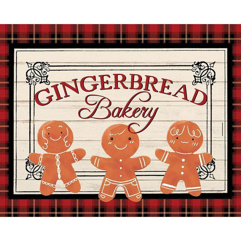 Gingerbread Bakery White Modern Wood Framed Art Print by Allen, Kimberly