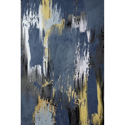 Painted Strokes 1 V2 Gold Ornate Wood Framed Art Print with Double Matting by Allen, Kimberly
