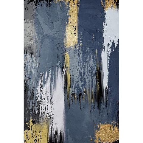 Painted Strokes 2 V2 Black Modern Wood Framed Art Print by Allen, Kimberly