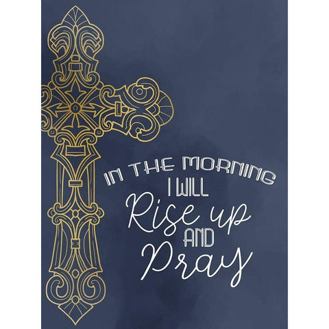 Rise Gold Ornate Wood Framed Art Print with Double Matting by Allen, Kimberly
