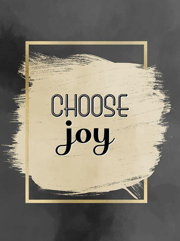 Choose Joy White Modern Wood Framed Art Print with Double Matting by Allen, Kimberly