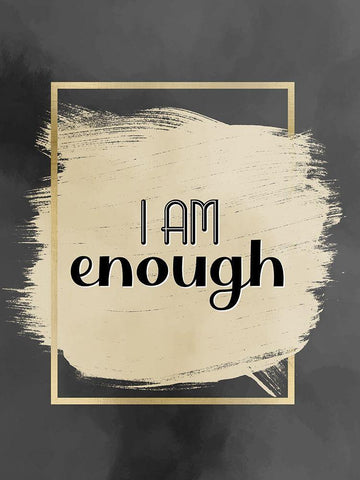 Enough Black Ornate Wood Framed Art Print with Double Matting by Allen, Kimberly