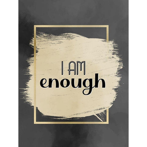 Enough Black Modern Wood Framed Art Print by Allen, Kimberly