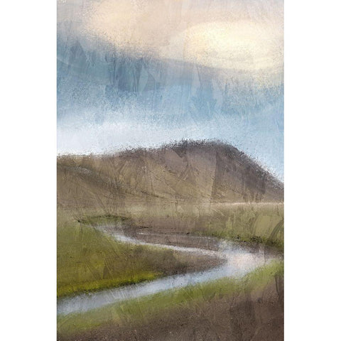 Stream Black Modern Wood Framed Art Print with Double Matting by Allen, Kimberly