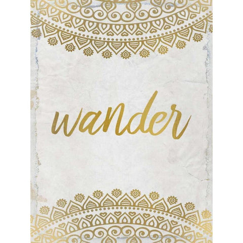 Wander Henna Gold 2 Gold Ornate Wood Framed Art Print with Double Matting by Allen, Kimberly