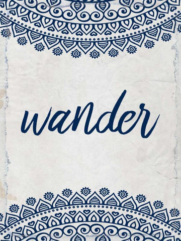 Wander Henna 2 White Modern Wood Framed Art Print with Double Matting by Allen, Kimberly