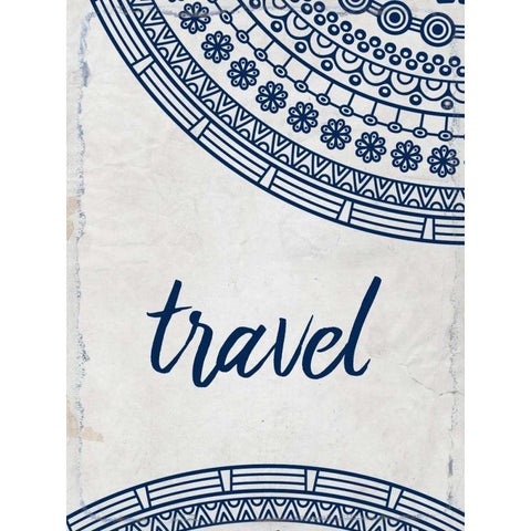 Wander Henna 3 Black Modern Wood Framed Art Print with Double Matting by Allen, Kimberly