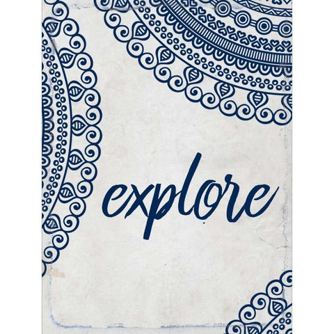 Wander Henna 4 Gold Ornate Wood Framed Art Print with Double Matting by Allen, Kimberly