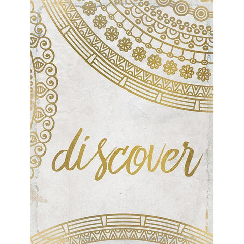Wander Henna Gold 5 Gold Ornate Wood Framed Art Print with Double Matting by Kimberly, Allen