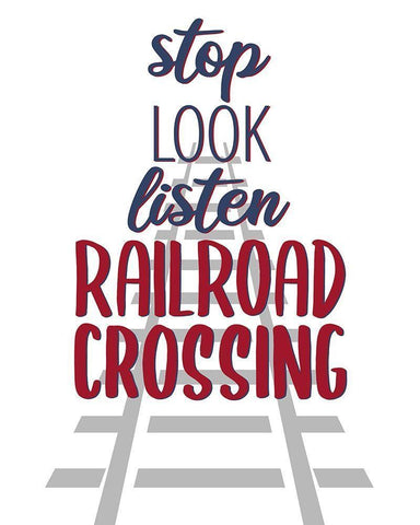 Railroad Track 3 V2 White Modern Wood Framed Art Print with Double Matting by Allen, Kimberly