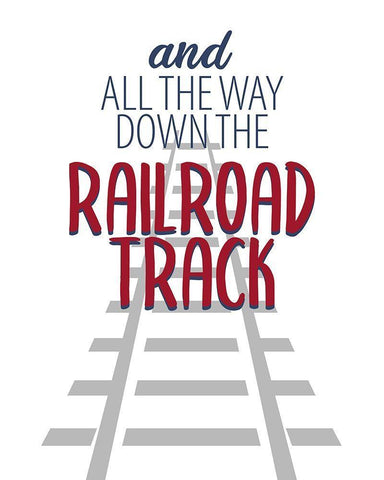 Railroad Track 3 White Modern Wood Framed Art Print with Double Matting by Allen, Kimberly