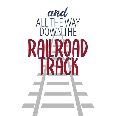 Railroad Track 3 Gold Ornate Wood Framed Art Print with Double Matting by Allen, Kimberly