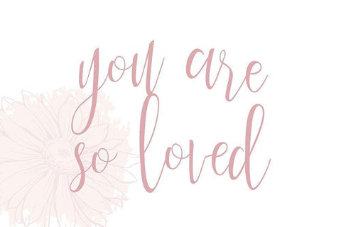 You are So Loved White Modern Wood Framed Art Print with Double Matting by Allen, Kimberly