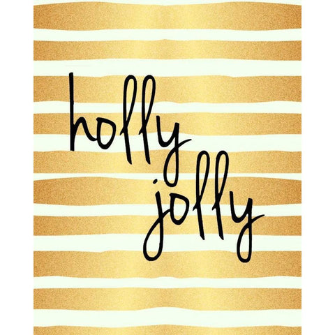Holly Jolly White Modern Wood Framed Art Print by Allen, Kimberly