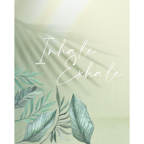 Inhale Exhale White Modern Wood Framed Art Print by Allen, Kimberly