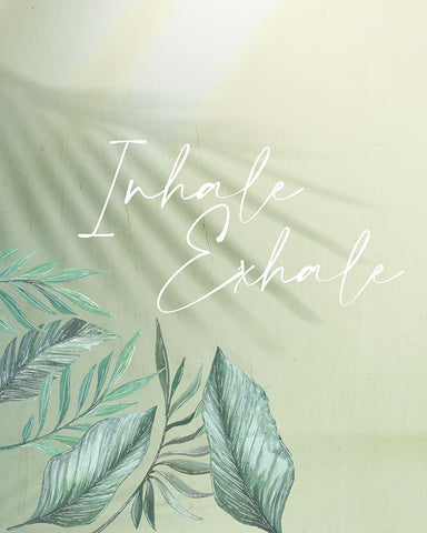 Inhale Exhale Black Ornate Wood Framed Art Print with Double Matting by Allen, Kimberly